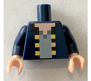 LEGO Minifig Torso with Dark Blue Jacket (973)
