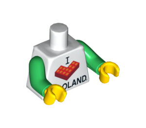 LEGO Minifig Torso with "I Heart Legoland" (973 / 88585)