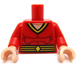 LEGO Minifig Torso with Muscles and Yellow Lines (Plastic Man) (973)