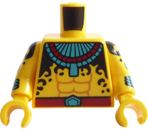 LEGO Minifiguur Torso met Halsketting en Sixpack van Ancient Warrior (973)