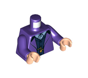 LEGO Minifig Torso with Purple Jacket over Vest (973 / 76382)