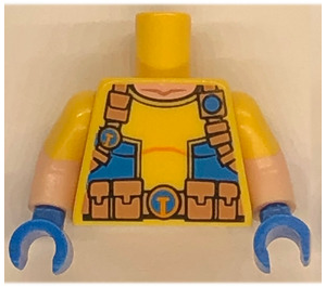 LEGO Minifig Torso with Trickster Blue Utility Belt (973)