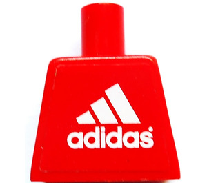 LEGO Minifigur Torso ohne Arme mit Adidas Logo auf Vorderseite und Schwarz Number auf der Rückseite Aufkleber (973)