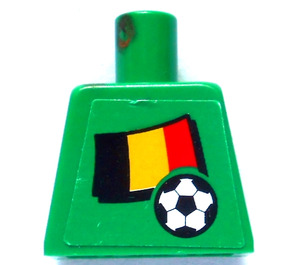 LEGO Minifig Torse sans bras avec Belgian Drapeau et Soccer Balle avec Variable Number sur Retour Autocollant (973)