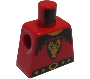 LEGO Minifigur Torso ohne Arme mit Drachenkopf (973)