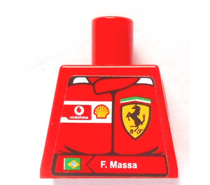 LEGO Minifig Torso without Arms with Ferrari Shield and F.Massa Sticker (973)