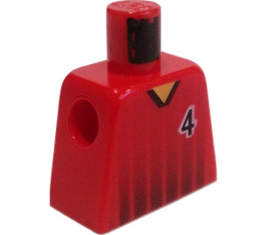 LEGO Minifig Torso without Arms with Football Outfit and "4" (973)