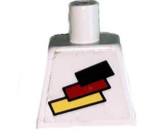 LEGO Minifig Torso without Arms with German Flag and Variable Number on Back Sticker (973)