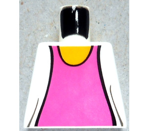 LEGO Minifig Torso without Arms with Mary Jane with Sweater over Dark Pink Top (973)