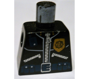 LEGO Minifig Torso without Arms with Police Officer with golden badge on zippered vest (973)