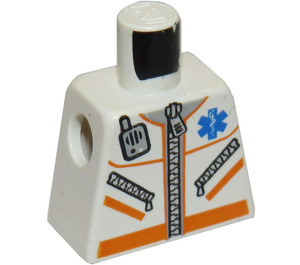 LEGO Minifiguur Torso zonder armen met Radio, Zipper en 'Ster van Life' Emblem (973)