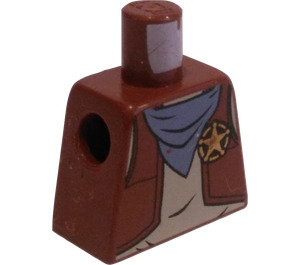 LEGO Minifigur Overkropp uten armer med Sheriff Merke og Bandana (973)