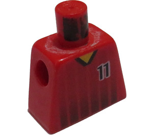 LEGO Minifig Torso uden arme med Sport Fodbold Skjorte med Sort 11 logo på Foran og Tilbage (973)