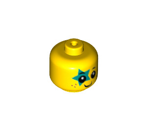 LEGO Minifigure Baby Hoofd met Green Star (33464 / 65786)