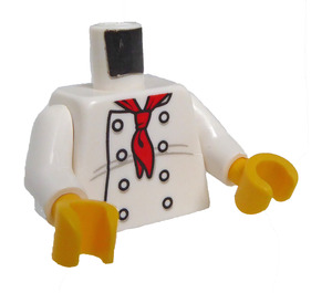 LEGO Мініфігурка Chef тулуб (Двостороння зі зморшками на сорочці) (973 / 76382)