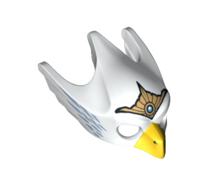 LEGO Minifigure Eagle Head with Yellow Beak, Gold Tiara and Blue Feathers (12549 / 12849)
