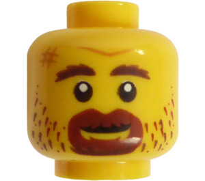 LEGO Minifigure Head of Shipwreck Survivor (Recessed Solid Stud) (3626)