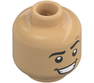 LEGO Minifigur Hode med Dekorasjon (Forsenket solid knott) (3626 / 100325)