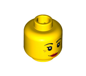 LEGO Minifigure Head with Decoration (Safety Stud) (14753 / 86294)