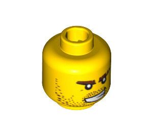 LEGO Minifigure Head with Decoration (Safety Stud) (14931 / 63198)