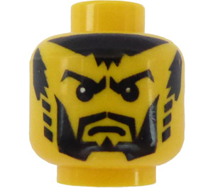 LEGO Minifigure Head with Decoration (Safety Stud) (3626)