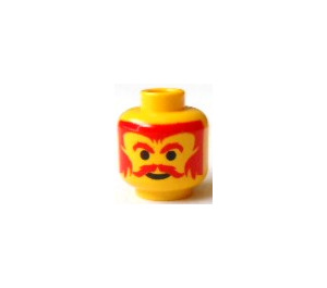 LEGO Minifigur Hode med Dekorasjon (Sikkerhetsknott) (3626)