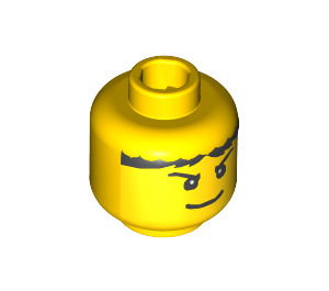 LEGO Minifigure Head with Decoration (Safety Stud) (3626 / 50006)