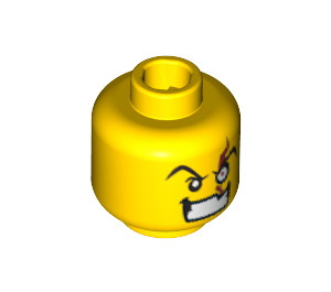 LEGO Minifigure Head with Decoration (Safety Stud) (3626 / 63186)