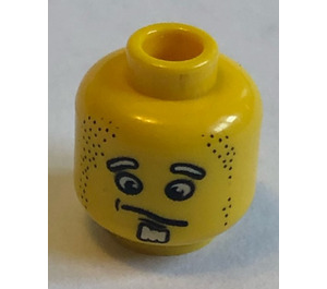 LEGO Minifigure Head with Decoration (Safety Stud) (3626)