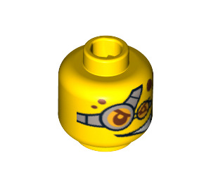 LEGO Minifigure Kopf mit Dekoration (Sicherheitsbolzen) (90216 / 93357)