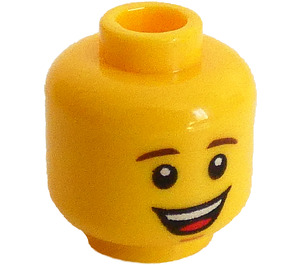 LEGO Minifigure Head with Open Mouth Smile (Recessed Solid Stud) (3626 / 37481)