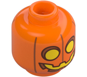 LEGO Minifigure Head with Pumpkin Decoration (Recessed Solid Stud) (3626 / 102232)