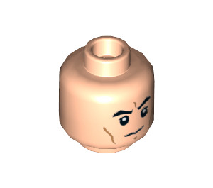 LEGO Minifigure Head with Serious Expression (Recessed Solid Stud) (3626 / 19198)
