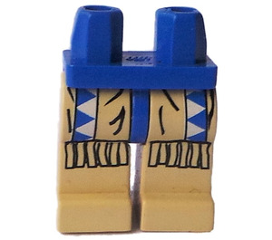 LEGO Minifigure Hips and Legs with Blue and White Triangles (3815)