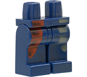 LEGO Minifigure Hüften und Beine mit Dark Grau und orangefarbene Taschen (3815 / 41996)
