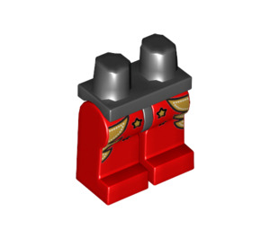 LEGO Minifigure Hips and Legs with Gold Stars and Flames (3815 / 17034)