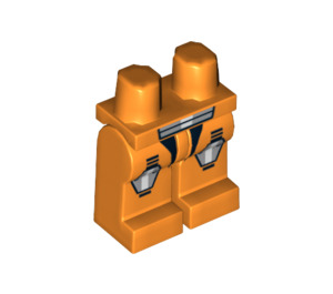 LEGO Minifigure Hüften und Beine mit Grau und Weiß Knee Pads und Gürtel (13086 / 13087)