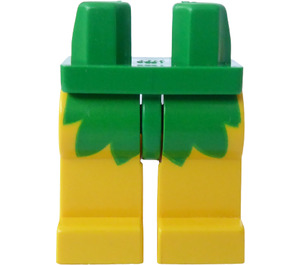 LEGO Minifigure Hips and Legs with Green Leaf Skirt (3815 / 81615)