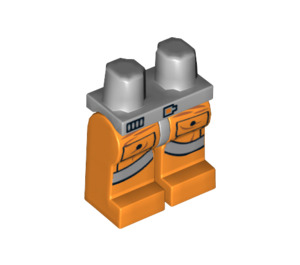 LEGO Minifigure Hüften und Beine mit Groß Pockets und Grau Belts (3815 / 13323)