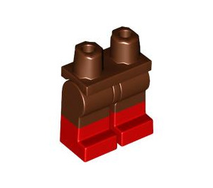 LEGO Minifigure Hüften und Beine mit rot Boots (21019 / 77601)