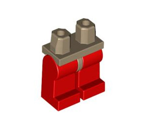 LEGO Minifigure Les hanches avec rouge Jambes (73200 / 88584)