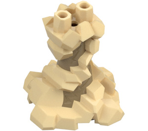 LEGO Minifigure Lower Body Twisted Rocks over Dark Tan Cone (28376)