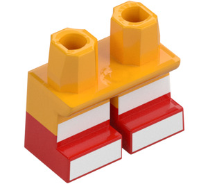 LEGO Minifigure Medium Legs with Red Shorts and White Toes (37364 / 104224)