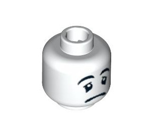 LEGO Minifigur Mime Kopf mit Sad Expression (Sicherheitsnoppe) (3626 / 92116)