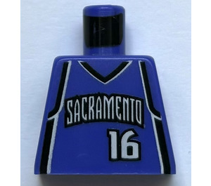 LEGO Minifiguur NBA Torso met NBA Sacramento Kings #16