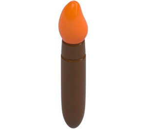 LEGO Minifigure Paint Brush with Orange Top (15232 / 65695)