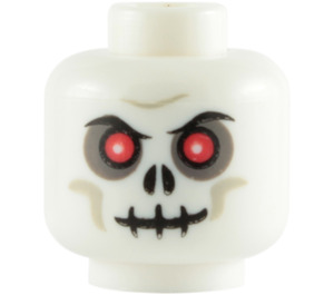 LEGO Minifigure Skull Head with Red Eyes and Grey Shadows in Eye ...