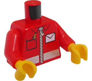 LEGO Minifigure Torso Mailman Zippered Jacket with Envelope Icon (973 / 76382)