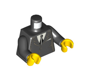 LEGO Minifigure Torso with Suit Jacket over White shirt with Black Tie (76382)