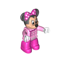 LEGO Minnie Mouse with Buttons on Top and Dark Pink Bow with White Spots Duplo Figure